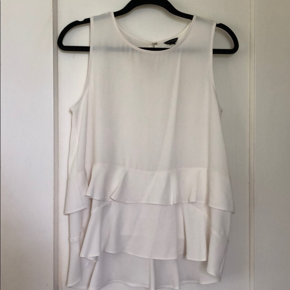 Ann Taylor ruffle tank blouse